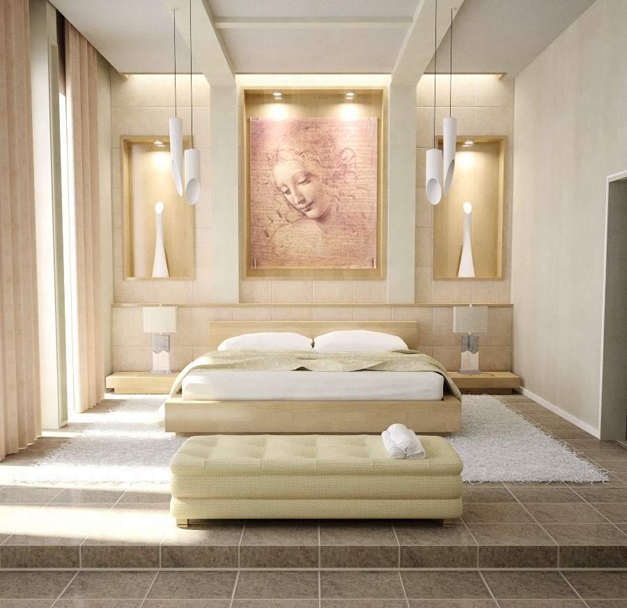 lovely-master-bedroom-designs-with-modern-table-lamps
