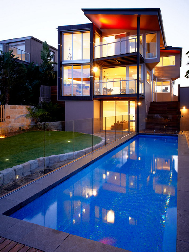 Amazing-Modern-Townhouse-Patio-Pool-Landscape