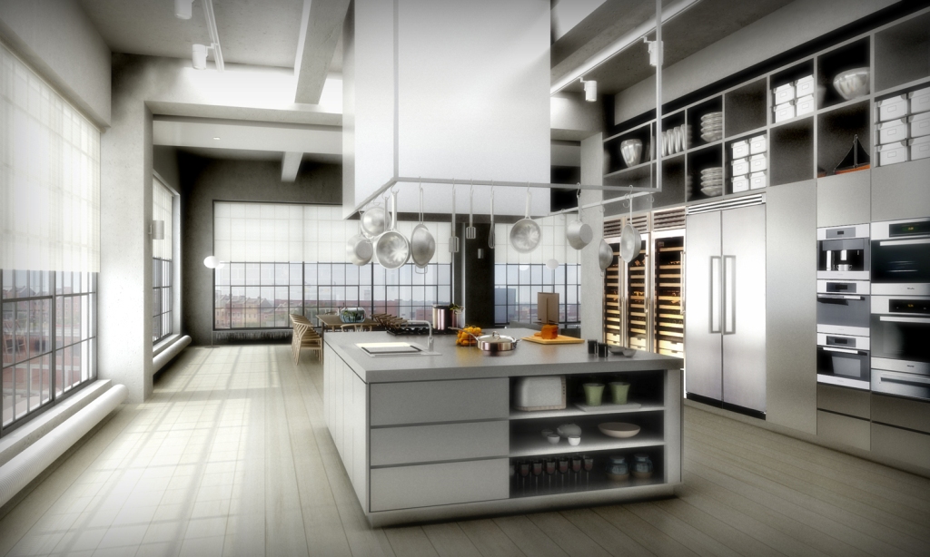 Loft Apartment Design Architecture Interior Elegant Loft Apartment Design In Grey Kitchen Island