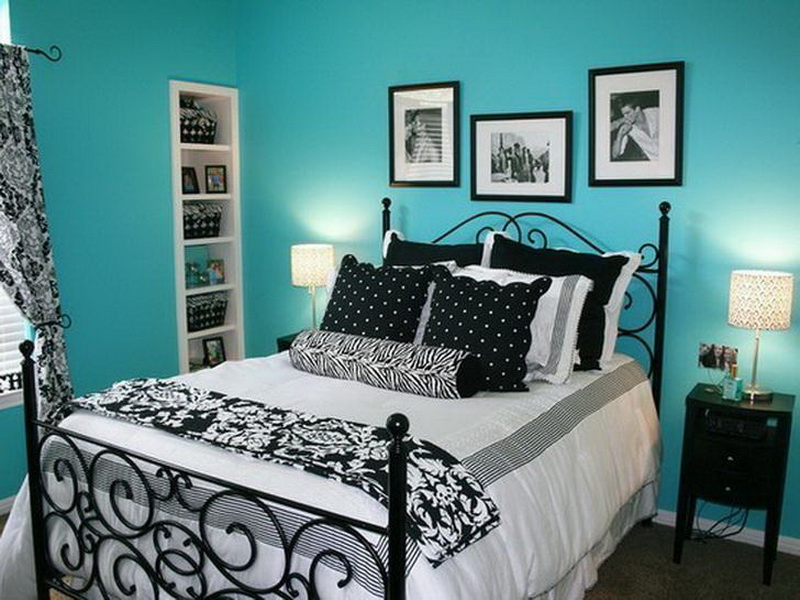 black-white-and-turquoise-room-aqua-blue-bedroom-walls-color-2016
