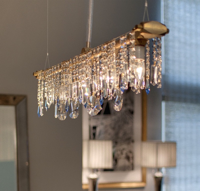 modern-linear-chandelier-design-with-crystals-and-grey-wall