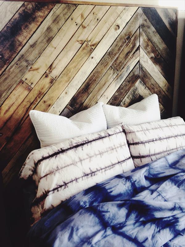 upcycled pallet twin headboard