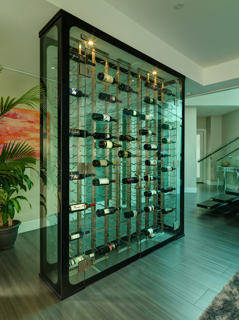 All Glass Wine Cellar modern-wine-cellar