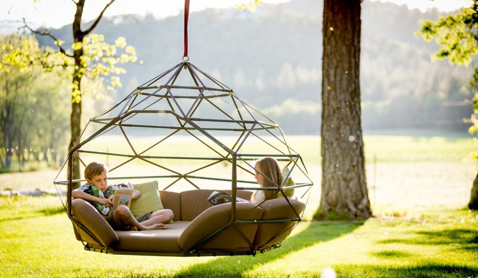 Geometric Outdoor Hanging Bed