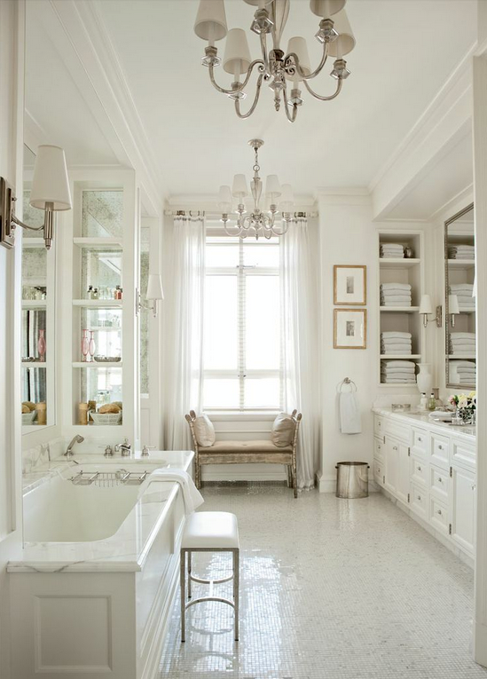 Luxury contemporary white bathroom