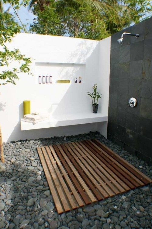 Concrete Outdoor shower