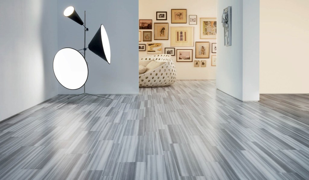 Living Room Grey Floor Tile