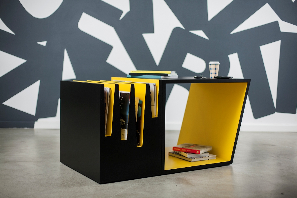 Modern Coffee Table with Stylist Shelf