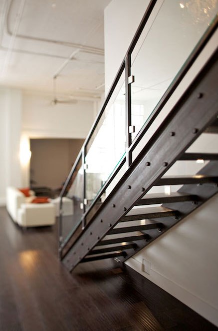 loft-nice-stair-with-glass-baluster