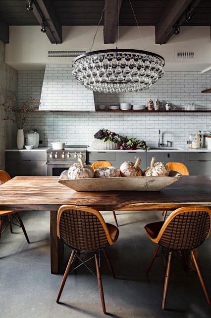 Beautiful Industrial Kitchen with subway tiles