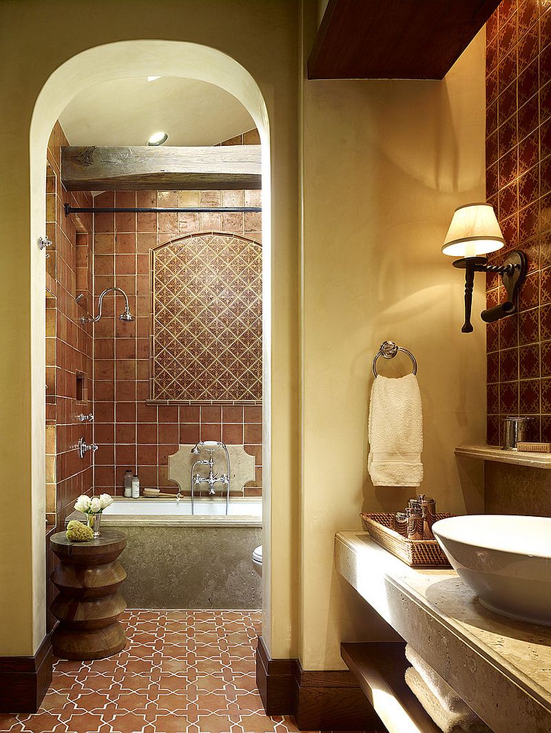 Terracotta-tiles-Mediterranean-bathroom