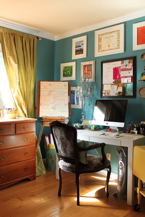 Best Eclectic Home Office Design in Small Room