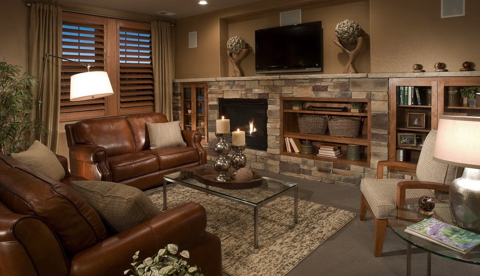 Traditional Living Room Ideas With Corner Fireplace