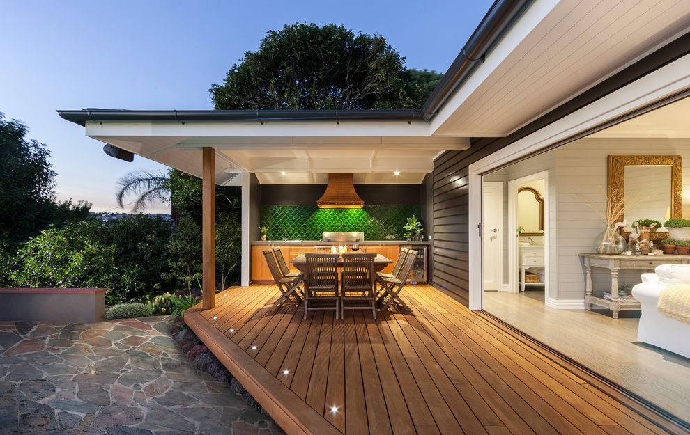 outdoor-deck-post-lighting-beach-style-deck-by-acorn-garden-houses