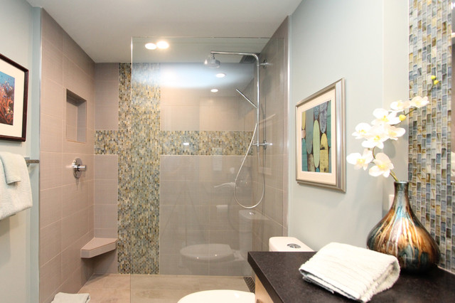 A Mid-Century Modern Inspired Condo midcentury-bathroom