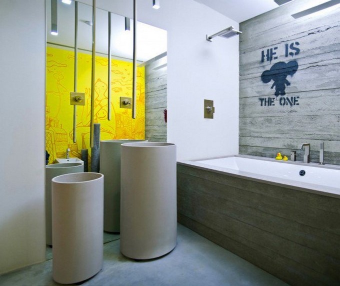 Amazing Industrial Bathroom