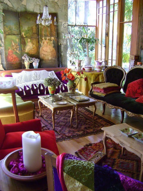 Bohemain Living Room Designs