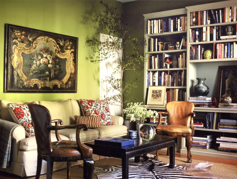 Bohemian Living Room Olive Green