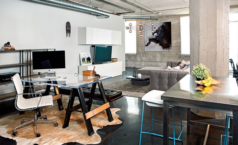 Industrial-home-office-that-seems-like-a-natural-extension-of-the-living-space