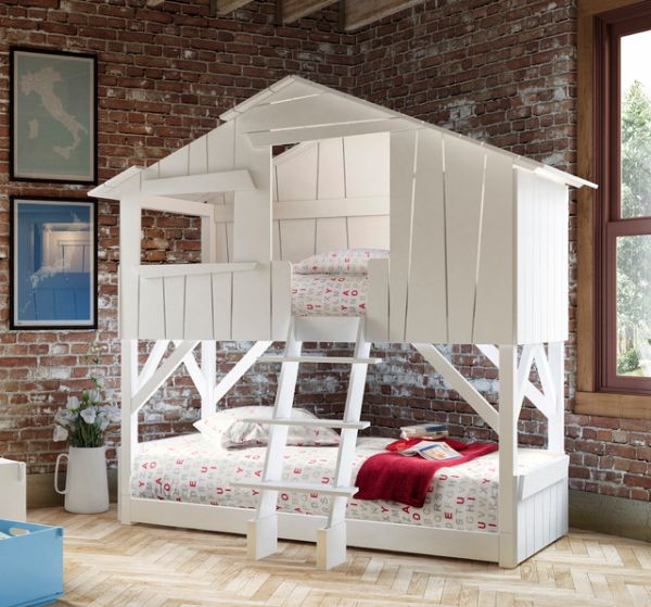 Kids-treehouse-bunk-bed-for-beach-style-bedroom-idea