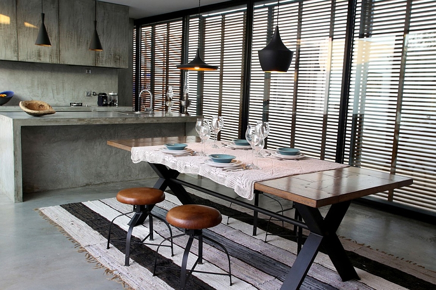 Top Dramatic Industrial Dining Room
