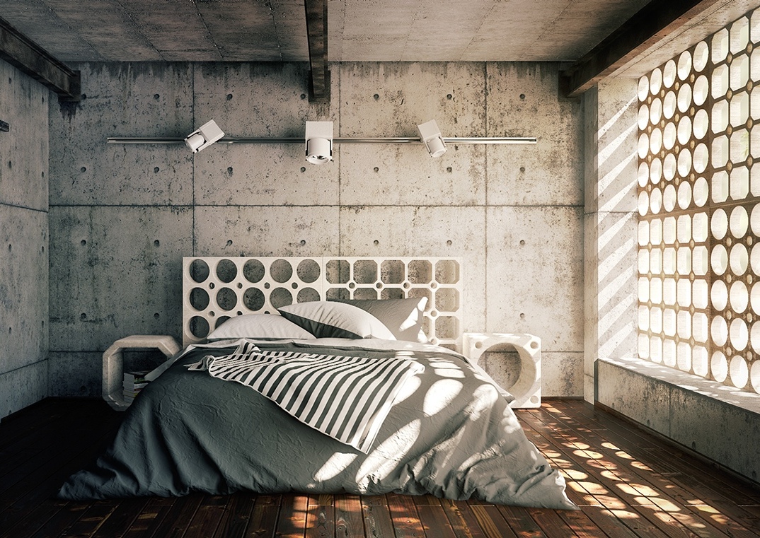 cool-cement-bedroom