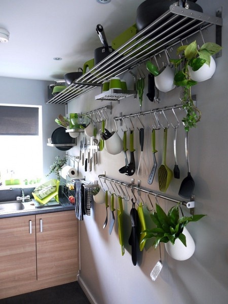 creative hanging kitchen storage