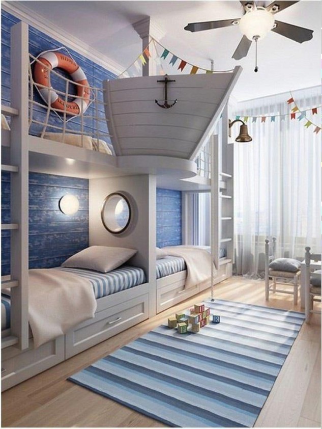 Beach Inspired Kids Bedroom