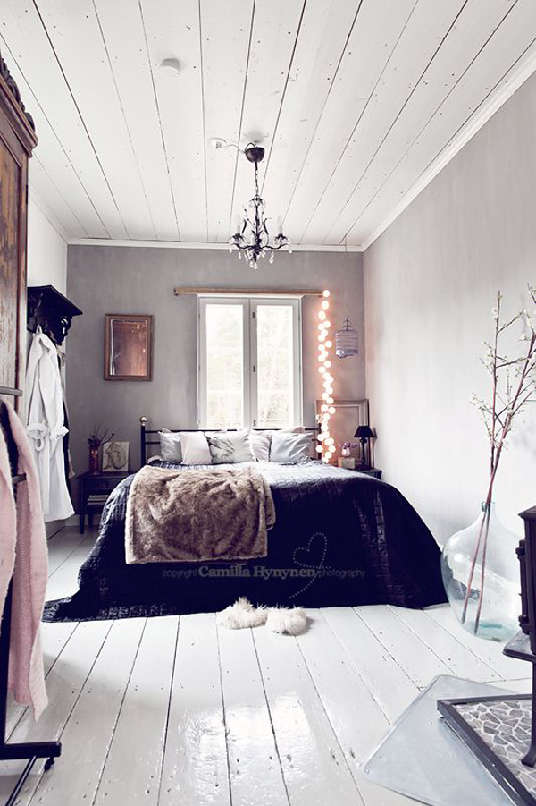Cozy Winter Bedroom Interior