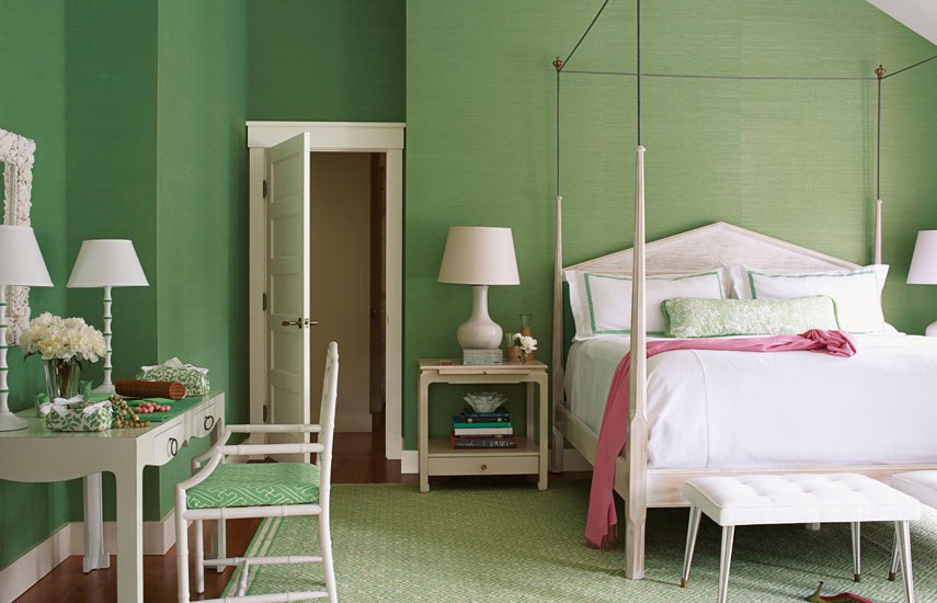 Modern Green Color Bedroom