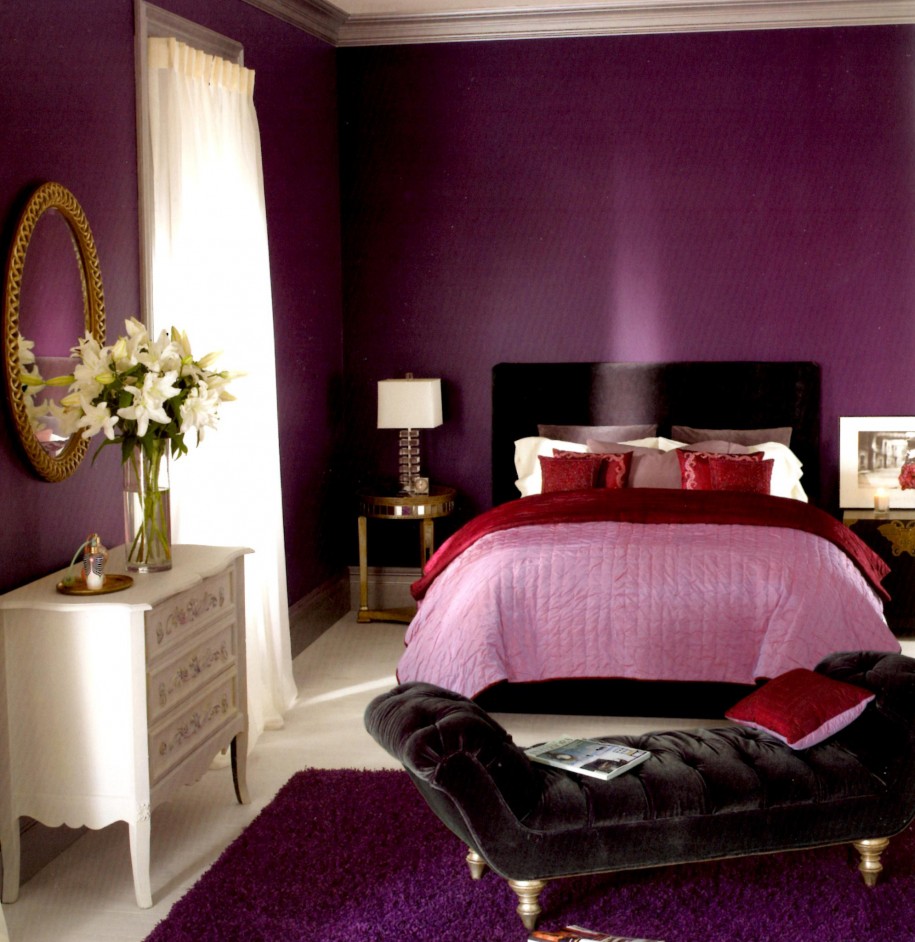 Small Bedroom With Lavender Color