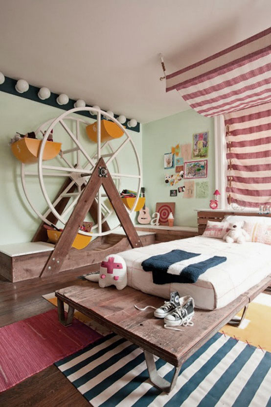 Waterwheel Storage Shaped Kids Bedroom