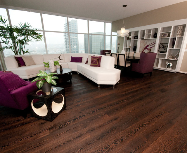 Contemporary Wide Plank Wood Floors 