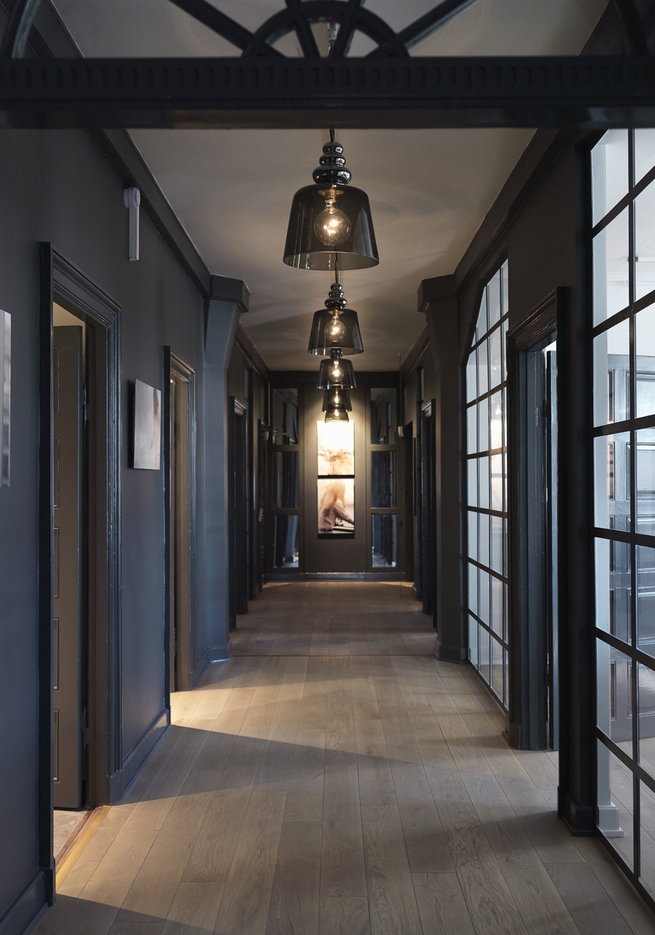 Black Hallway Design Ideas