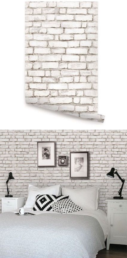 Brick White Peel & Stick Wallpaper