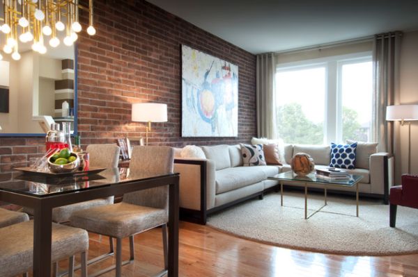 Living Room With Exposed Brick Wall (18)