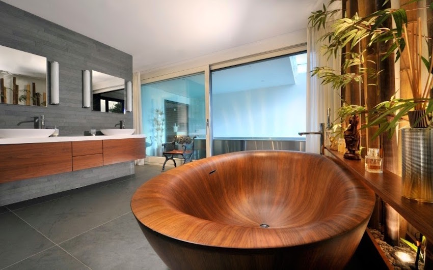 Amazing Bathrooms With Wooden Bathtub (1)