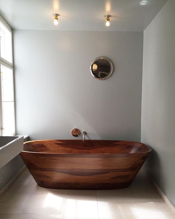 Amazing Bathrooms With Wooden Bathtub (9)
