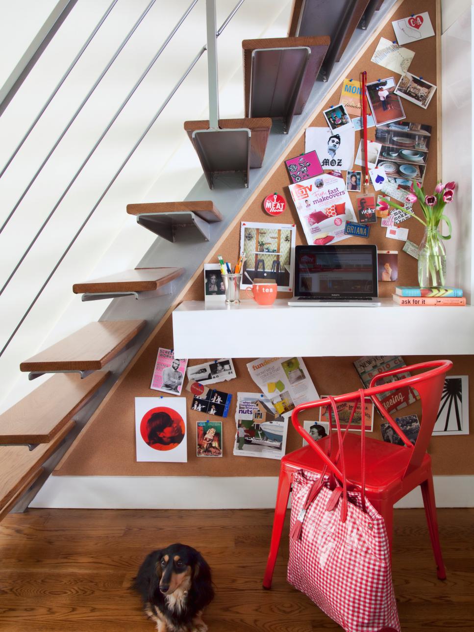 Under the stairs workspace