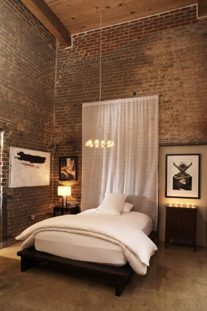 amazing-loft-bedroom-with-exposed-brick-walls