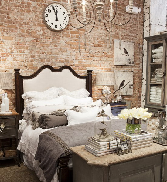 bedroom-idea-decorate-a-brick-wall-behind-bed