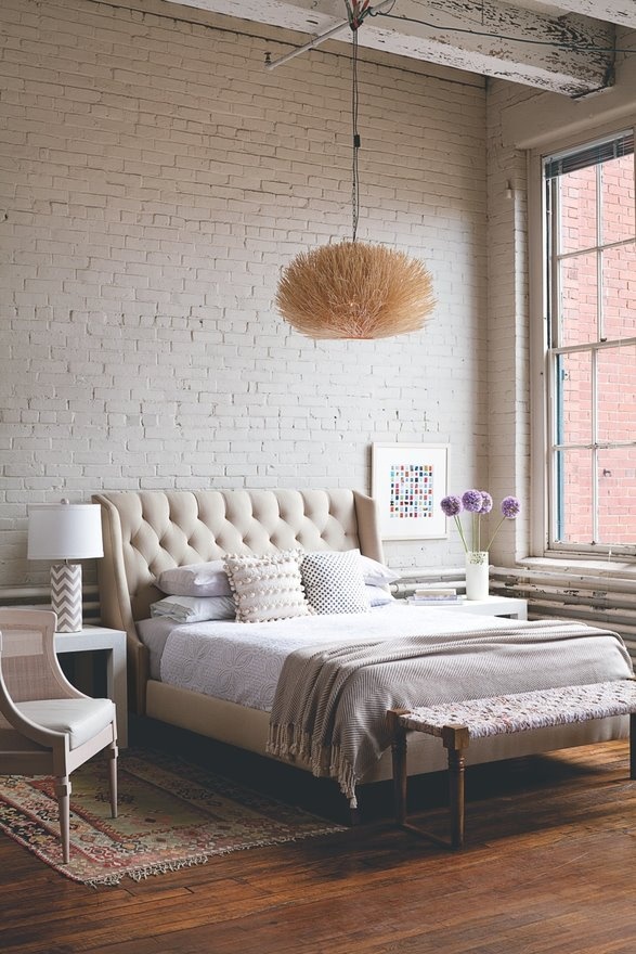 bedroom-ideas-with-contemporary-bed-and-brick-wall