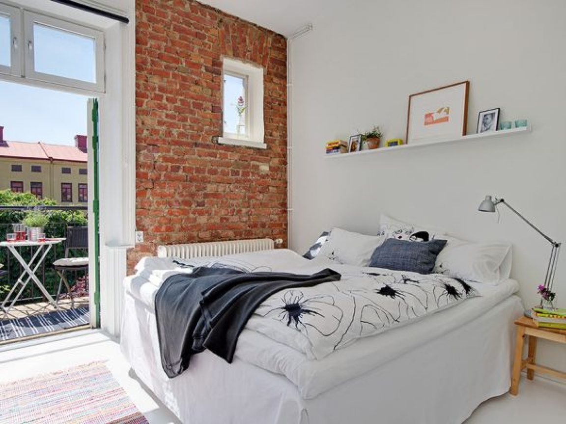 exposed-brick-bedroom