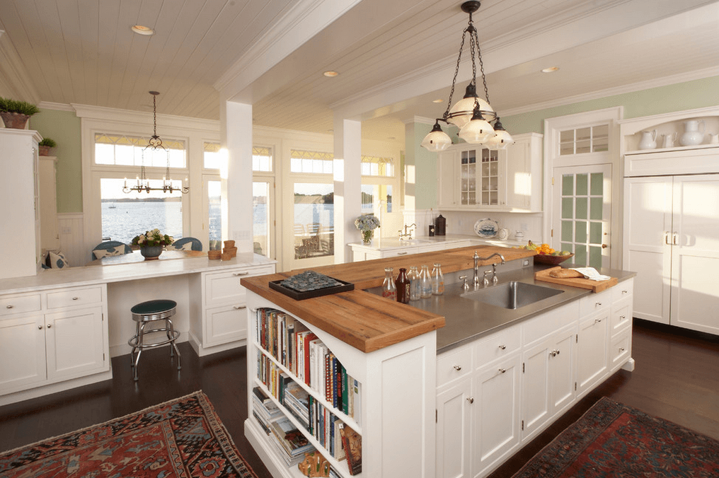 traditional-white-wood-and-stainless-island