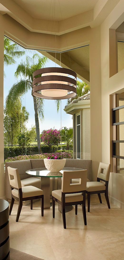 Neutral Outdoor Contemporary Dining Room