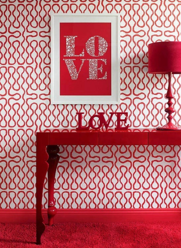 Romantic Red Valentine Decor Idea