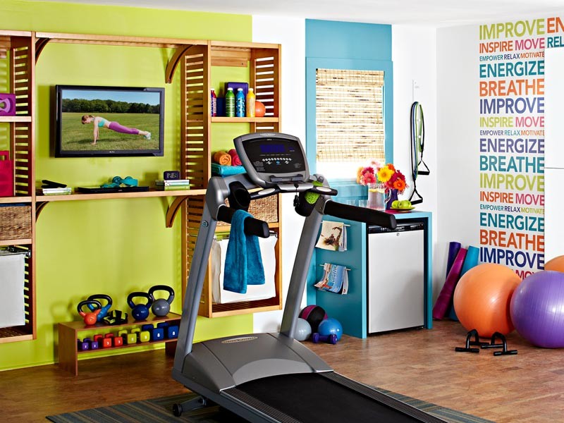 Eclectic Home Gym Design