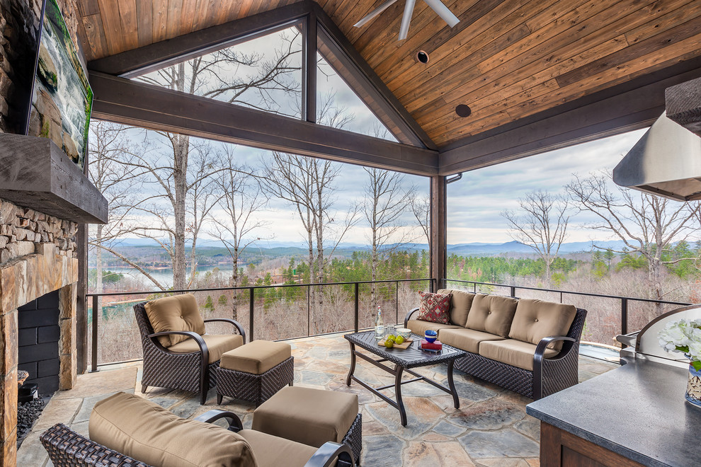 Rustic Balcony Design