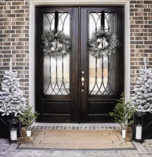 French Doors in Dark Stained Wood