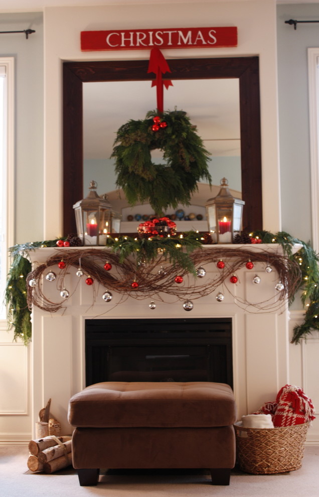 Fireplace Wreath Decor
